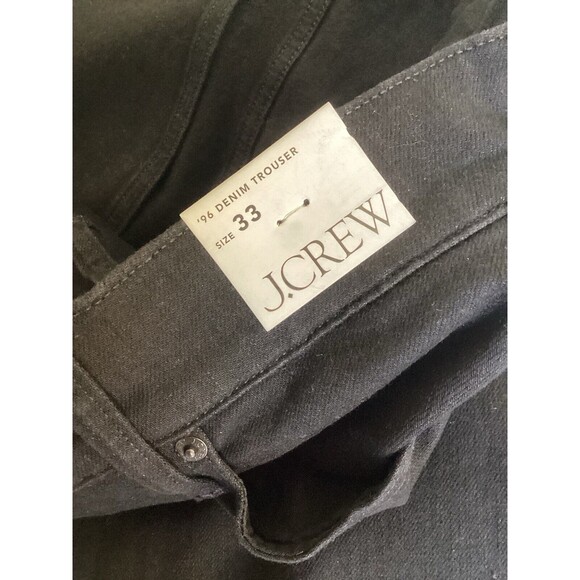 J Crew ‘96 Denim Trouser Semi-Stretch Black 33 Black NEW $158 - Picture 9 of 12